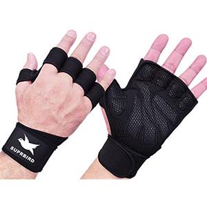 SUPRBIRD Guanti per Cross-fit, Guanti per Palestra e Sollevamento Pesi - Paracalli Professionali per la Protezione delle Mani - Perfetti per Trazioni alla Sbarra, Calisthenics, Ginnastica Artistica