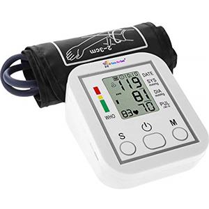 Di Tutto Per Tutti® Misuratore Pressione Sanguigna da Braccio Display LCD Sfigmomanometro Digitale Elettronico, Misuratore Pressione Arteriosa