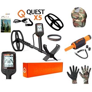 Quest Metal detector piastra 9x5 + Salva piastra - X5-BLADE (Expert Pack)
