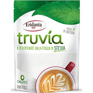 Eridania, Linea Truvía, Dolcificante Naturale Estratto dalle Foglie di Stevia, Ottimo Sostituto allo Zucchero Bianco, con 0 Calorie, Ideale per Dolci, Caffè, Tisane, Bevande, Doypack da 150 gr,