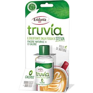 Eridania, Linea Truvía®, Dolcificante Liquido, Estratto dalle Foglie di Stevia, Sostituto allo Zucchero Bianco, 0 Calorie, 2 Gocce Equivalgono ad 1 Dose, con Comodo Tappo Salvagoccia, 1000