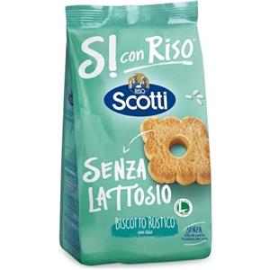 Riso Scotti Si con Riso - Biscotto Rustico con Riso - Biscotti Senza Lattosio e Senza Olio di Palma - 350 g