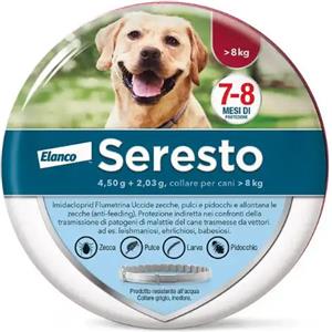 Seresto Collare Antipulci per Cani 1 collare da 70 cm peso superiore a 8 kg - Antiparassitario per cani - 1° ORDINE? fino al 20% di sconto