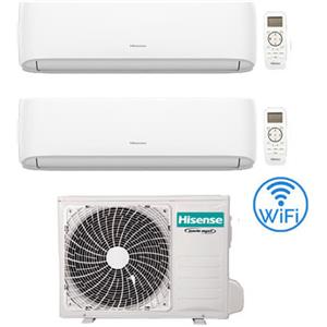 Hisense Climatizzatore Condizionatore Hisense Hi Comfort Wifi R32 Dual Split Inverter 9000 + 9000 BTU con U.E. 2AMW35U4RGC Classe A++/A+