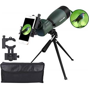 ESSLNB Cannocchiale Professionale 25-75X70 Spotting Scope con Tripode Adattatore Telefonico e Borsa BAK4 Completamente Multistrato Porro Prisma per Tiro a Segno Birdwatching