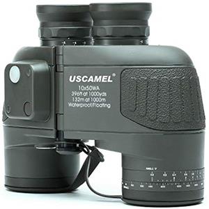 USCAMEL 10X50 Binocolo Marino per Adulti con Telemetro Bussola, Binocolo Marino per Adulti per Vela Nautica