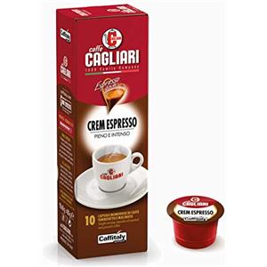 Caffitaly CaffèCagliari Crem Espresso - Kapseln für Cafissimo® - Maschinen (1 Stange à 10 Kapseln)