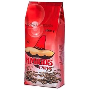 Amigos Caffè - Qualità Rossa in grani in confezione da 1000g (1 kg.)