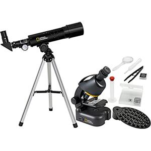 National Geographic Telescopio + microscopio compatto con supporto per smartphone