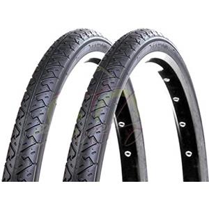 ECOVELO 2 Copertoni 26 x 1.40 (37-559) 650 x 38A I Per City Bike, Stradale Slick, Adulto | Pneumatici Stradali Neri In Gomma Bicicletta