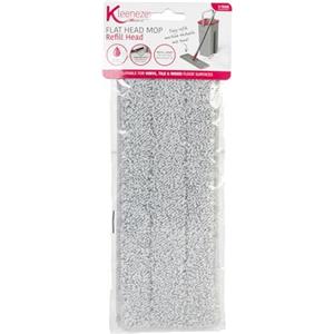 Kleeneze KL080936EU7 - Testina di Ricambio per mop a Testa Piatta KL062253 Non Lascia Gocce o Striature, Microfibra Mop Sostituzione Pulizia Pad per Pulizia Casa Finestre Doccia Bagno Battiscopa