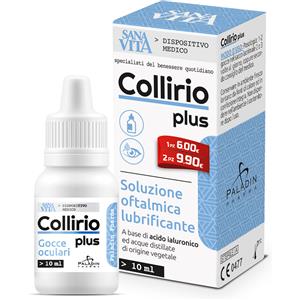 Paladin Pharma Sanavita Collirio Plus 10 ml - Soluzione Oftalmica Lubrificante con Acido Ialuronico