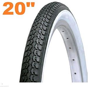 RMS Copertone/Pneumatico Bici 20 x 1.75 GRAZIELLA - MTB - Epoca Bianco/Nero