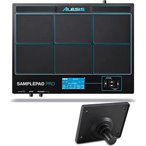 Alesis Samplepad Pro Pad Strumentale A 8 Battenti In Gomma Bi-Zona E Trigger Di Campioni & Module Mount Supporto Per Percussioni Elettroniche Come Sample Pad, Piastra Di Montaggio