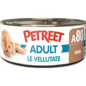 PETREET Vellutate Manzo e Vitello - Crema Gustosa per Gatti Adulti - 70 gr
