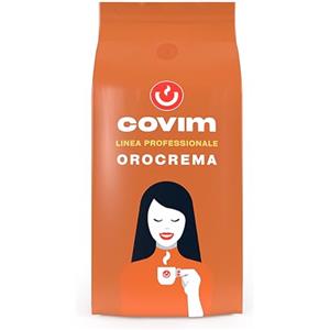 Covim Caffè in Grani Orocrema - Chicchi di Caffè Tostato con Gusto Pieno e Note di Cioccolato - Disponibile in Formati da 1kg, 3kg, 6kg e 12kg