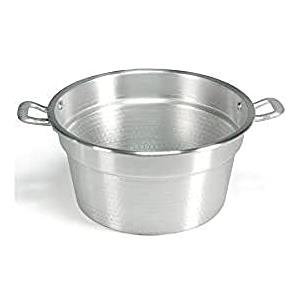 Home 3057438 Caldaia Alluminio Pesante Spazzolata Cm38 Pentole e Preparazione Cucina, 0.1 Litri, Argento