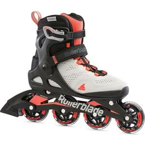 Rollerblade MACROBLADE 80 W pattini in linea, pattini in linea freestyle e urban da donna con chiusura con fibbia, grigio/corallo
