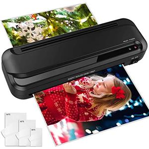 NAHKZNY Plastificatrice A4 A5 A6 Laminatrice a Caldo Foto Plastificatore Macchina Laminazione Velocità 220 mm/min In Formato con 15 Pouches per Ufficio Ristorante Casa Negozio