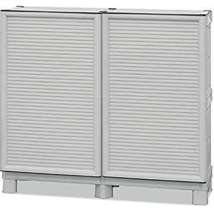 Art Plast Concert Armadio a Piena Altezza in Polipropilene, con Ante di Colore Blu L 1000 x P 390 x H 920 mm, Resina, Bianco, 100x39x92 cm