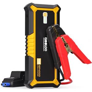GOOLOO GP4000 Avviatore Emergenza Batteria Auto/Moto, 4000A 12V Supersafe Booster (Adatto a Tutti i Veicoli a Benzina o 10.0L Diesel), con LED, USB e Tipo-C