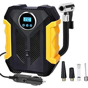 Atrosteve Compressore Aria Portatile Auto,Compressore Portatile con Luce LED, Auto spento DC 12V Compressore Portatile per Auto Biciclette Altri Gonfiabili