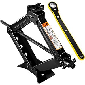 Forever speed Cric Auto,Cric a Pantografo Altezza di Sollevamento 105-385mm Auto Cambio gomme Attrezzo Sollevatore a Forbice Manovella PKW/SUV/MPV Attrezzo 1500kg (Nero)