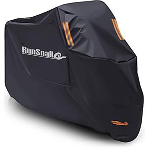 RunSnail Telo per Moto Impermeabile XL, 210D Oxford Telo per Coprimoto Resistente a Acqua, Polvere, Pioggia, Vento, Escrementi di Uccelli Copertura Antifurto Poliestere per 96.5 / 245cm Motocicletta Scooter