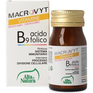 ALTA NATURA-INALME Srl Macrovyt Acido Folico 40 Compresse - Integratore Alimentare con Folacina