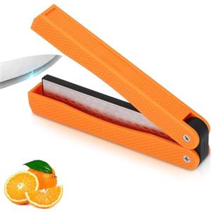 HERCHR Affilacoltelli Portatile, Affilacoltelli Professionale, Affilatrice per Coltelli Doppia Faccia Pieghevole, Affilacoltelli Manuali, Affilacoltelli Whetstone Pieghevol, Pietre Affilatura Coltelli