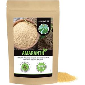 Alpi Nature Amaranto Integrale 1kg, Grani di Amaranto Crudi Interi, Non Dolcificati, Senza Glutine