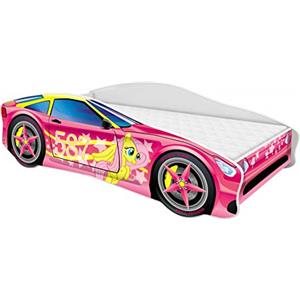 ACMA Lettino auto per bambini + materasso per bambini 140 x 70 160 x 80 180 x 80 cm (8, 160x80)