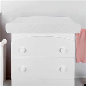 baby idea Babysanity Copri Fasciatoio Neonato Universale In Spugna 100% Cotone Dona al Tuo Fasciatoio Neonato una sensazione di Asciutto e Fresco 100% Made in Italy (Bianco)