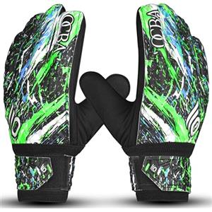 OCBA guanti portiere con Super Grip Latex con imbottitura Shock Absorption per proteggere i palmi e le dita dei bambini guanti da portiere bambino uomo