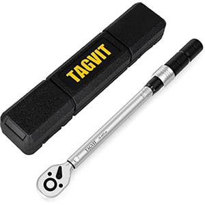 TAGVIT Chiave Dinamometrica 3/8, Alta Precisione ± 3%, 10-60 NM Chiave Dinamometrica con Una Scatola Portatile per Manutenzione Moto, Bicicletta, Auto