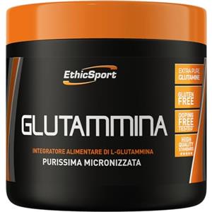 EthicSport - Glutammina - Confezione da 300 gr - Integratore alimentare di L- Glutammina, è suggerita nella fase di recupero dopo un intenso lavoro muscolare