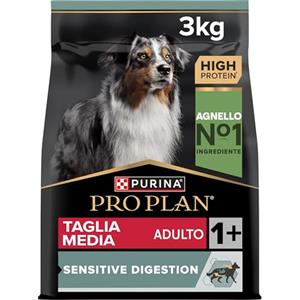 Purina PRO PLAN Medium Adult Sensitive Digestion Agnello 3 kg - Cibo Secco per Cani con Digestione Sensibile