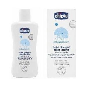 Chicco Baby Moments Bagnoshampoo 200ml - Senza Lacrime, Senza Parabeni, Ipoallergenico, Clinicamente Testato con Calendula