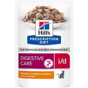 Hill's Prescription Diet i/d Pollo - Alimento Umido per Gatti 85g, Supporto Digestivo e Alta Digeribilità