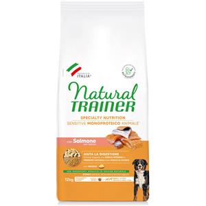 Natural Trainer Sensitive No Gluten Medium&Maxi Adult con Salmone 12KG