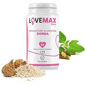 LOVEMAX Integratore sessuale donna per il desiderio femminile - Ashwagandha KSM-66, Maca, Damiana - 60 Capsule