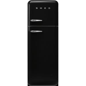 Smeg linea Anni '50 Smeg Frigorifero doppia porta con cerniere a destra a libera installazione FAB30RBL5 finitura nero da 60 cm