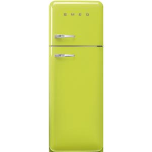 Smeg linea Anni '50 Smeg Frigorifero doppia porta con cerniere a destra a libera installazione FAB30RLI5 finitura verde lime da 60 cm