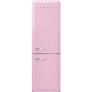 Smeg linea Anni '50 Smeg Frigorifero combinato con cerniere a destra a libera installazione FAB32RPK5 finitura rosa da 60 cm