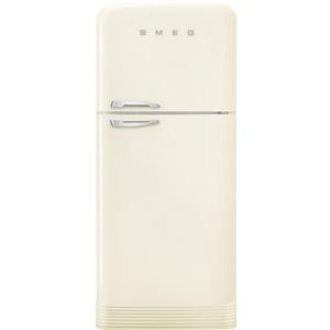 Smeg linea Anni '50 Smeg Frigorifero doppia porta con cerniere a destra a libera installazione FAB50RCR5 finitura panna da 80 cm