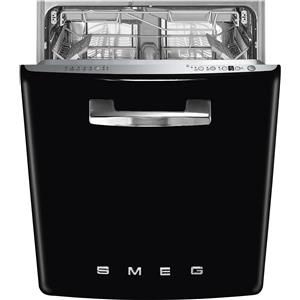 Smeg linea Anni '50 Smeg Lavastoviglie da incasso sottotop STFABBL3 finitura nero da 60 cm