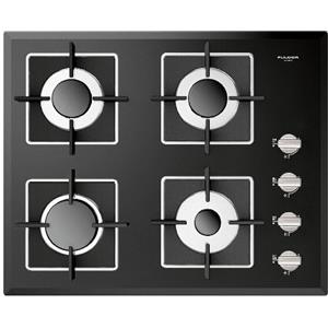 Fulgor FCH 604 G BK - Piano Cottura a Gas 60 cm con 4 Bruciatori in Vetro Nero e Accensione Elettronica