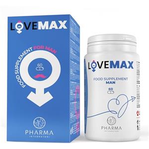 LOVEMAX Integratore per uomo, testosterone puro con Maca, Ashwagandha, Zinco e Ginseng - 60 Pillole (durata confezione 30 giorni)