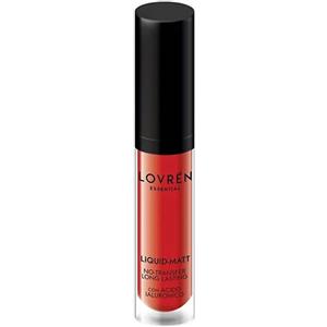 LOVRÉN Rossetto Liquido Opaco R3 Rosso Intenso 3,5 ml - Long Lasting e No-Transfer