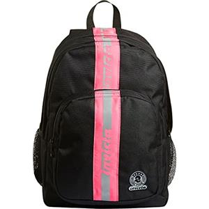 Invicta Zaino Scuola Strong, Doppio Scomparto con Tasca Porta PC, Tasca Porta Borraccia, Tasca con Organizer, Maxi Capiente, Unisex-Bambini e Ragazzi, Nero/Fucsia, 38lt